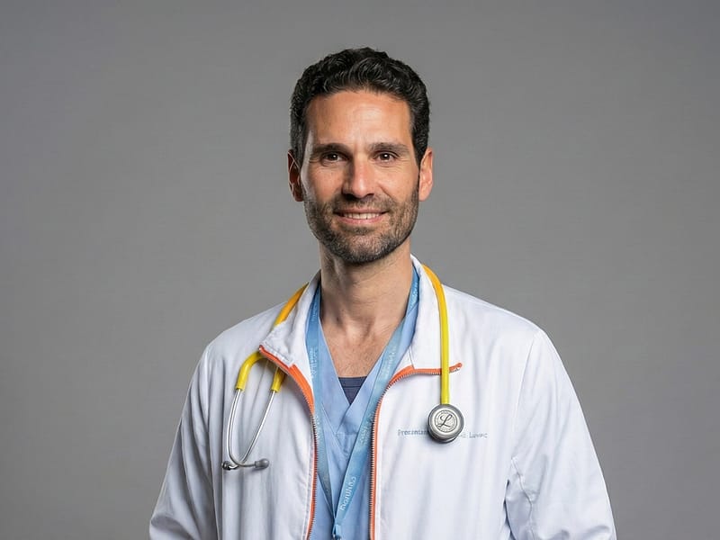 El Dr. Ángel Luis Rodríguez Santisteban, médico de familia, en su consulta
